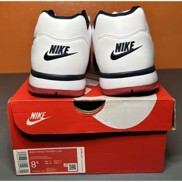 Nike Cross Trainer Low White/Obsidian/Gym Red CQ9182-101 Mens Size 8.5 - Picture 5 of 5